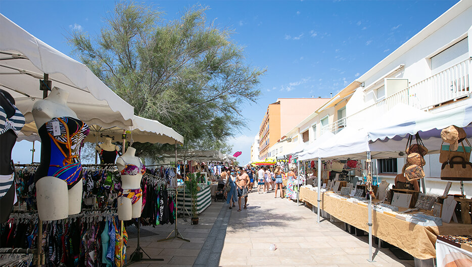 Markt van de stad Agde