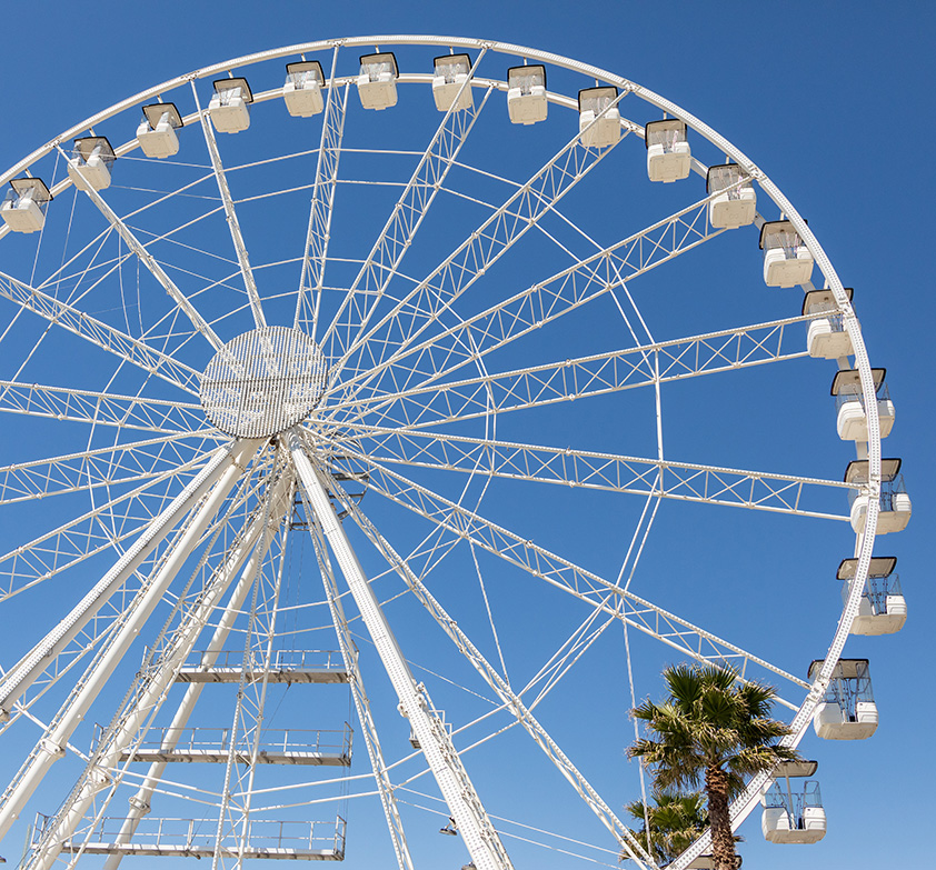 La grande roue du Lunapark du Cap d’Agde. Activités et loisirs à faire près du camping 4 étoiles le Neptune à Agde