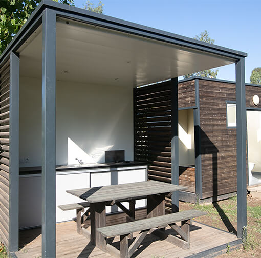 Vermietung von Premium-Standplätzen für Wohnmobile auf dem Campingplatz Camping Le Neptune in Agde