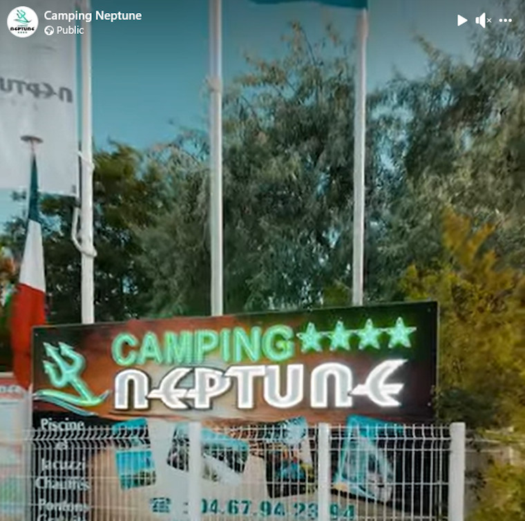 Vidéo Facebook du camping le Neptune à Agde