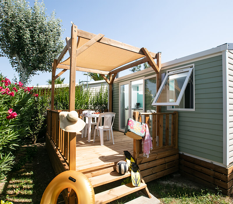 Terrasse mobil-home confort 20m² - Camping Le Neptune Agde