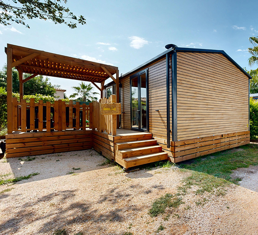 Vermietung Mobilheim Premium 29 m² – 4 Personen auf dem 4-Sterne-Campingplatz Le Neptune in Agde im Departement Hérault