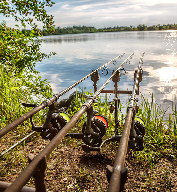 Vissen in zoet water langs de Hérault, op een steenworp afstand van de 4-sterrencamping Le Neptune in Agde